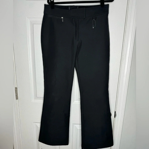 OBERMEYER Woman’s Fleece-Lined Black Ski Pants With Extended Wear System Size 8R - Picture 2 of 9